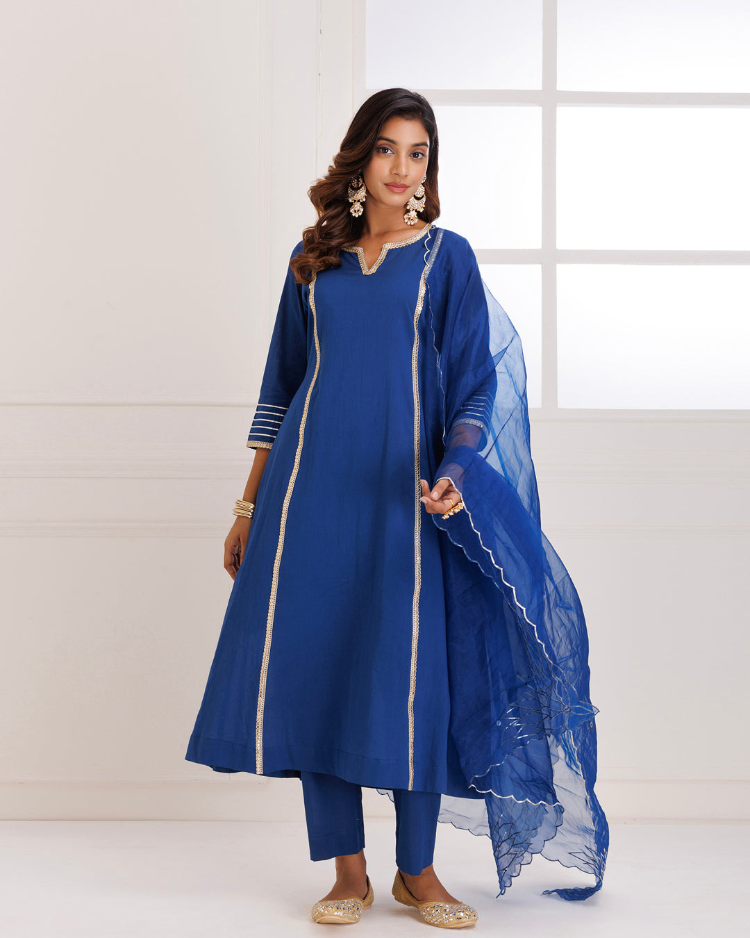 Panihari Blue Gotapatti Suit Set