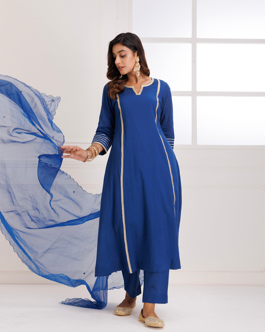 Panihari Blue Gotapatti Suit Set