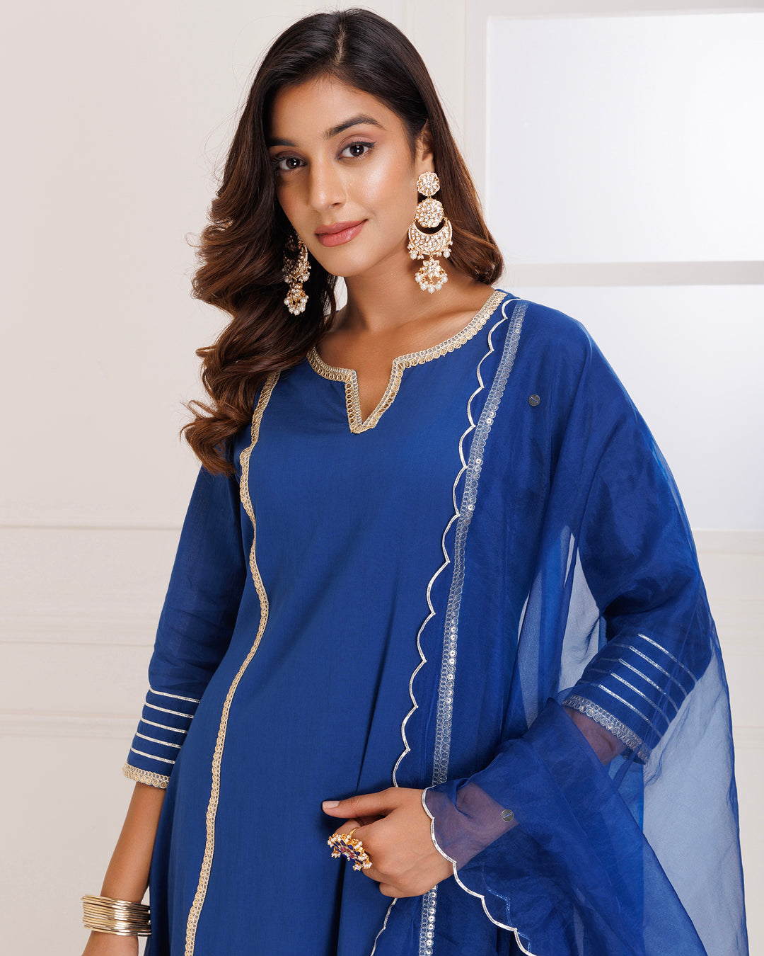 Panihari Blue Gotapatti Suit Set