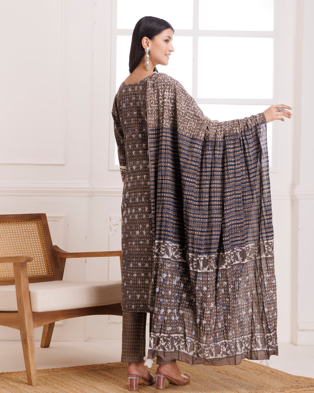 Kashish Butti Dabu Hand Block Cotton Suit Set