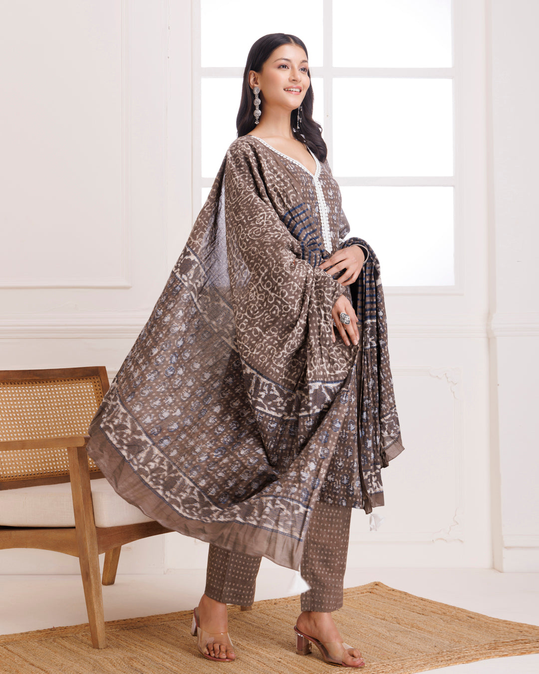 Kashish Butti Dabu Hand Block Cotton Suit Set