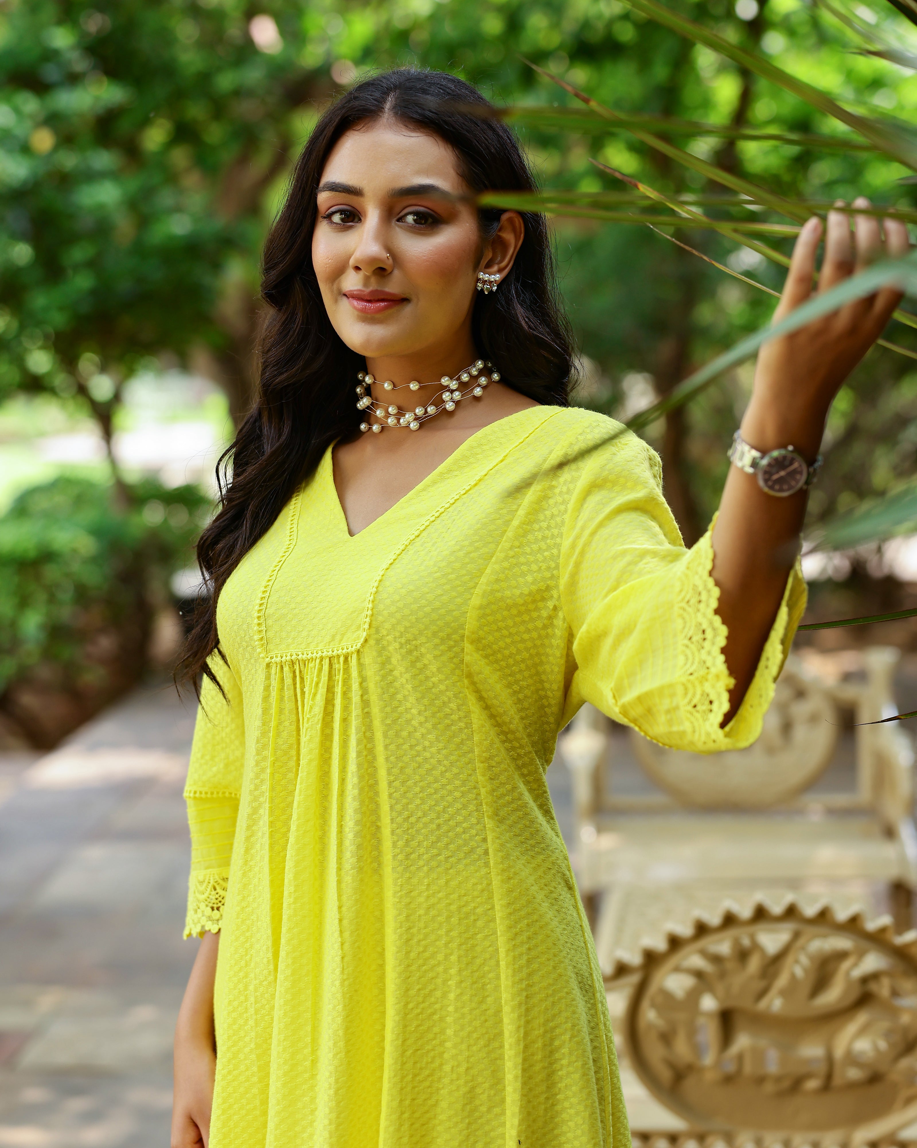 Yellow Dobby Cotton Co-Ord Set