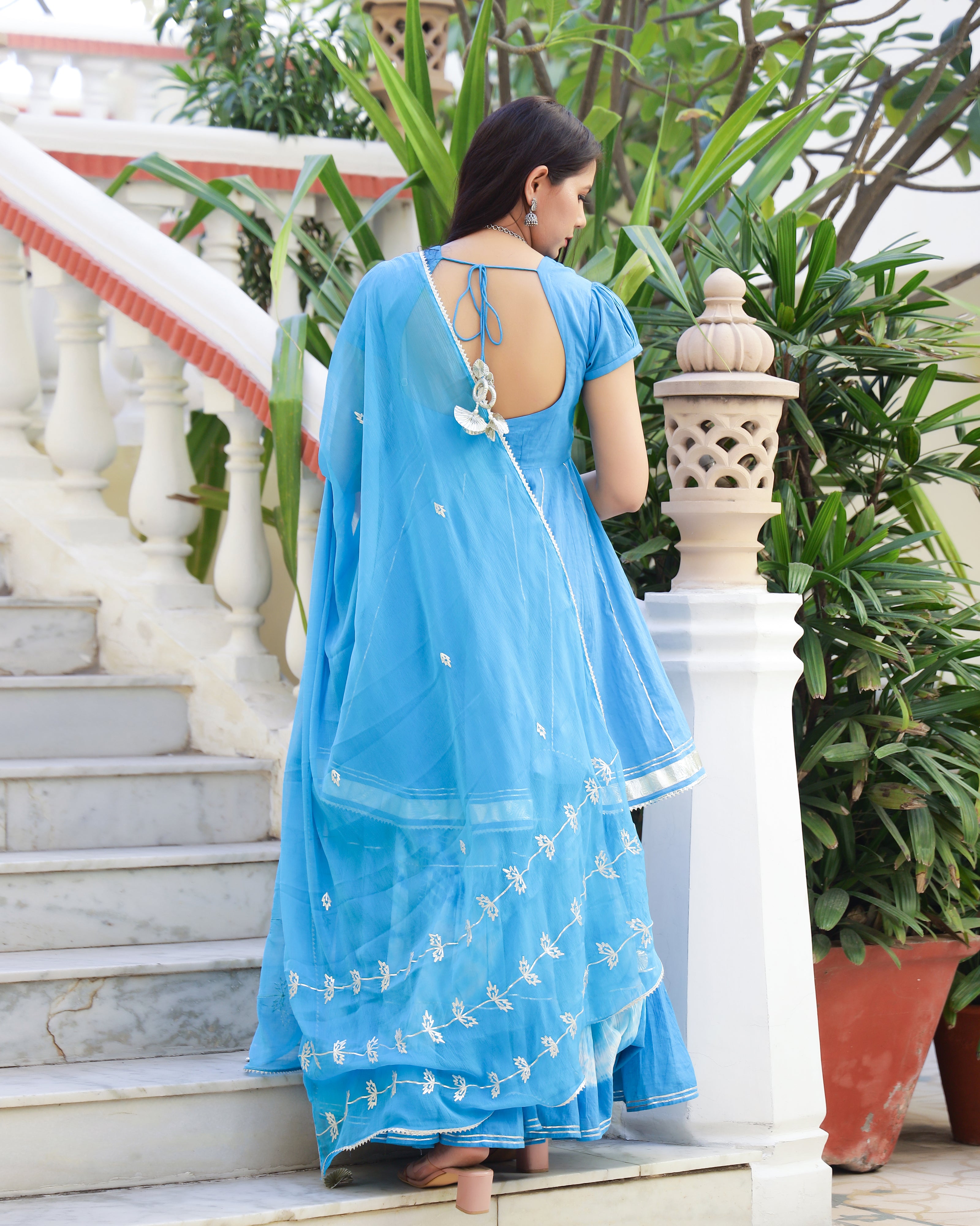 Turquoise Gotapatti Sharara Set