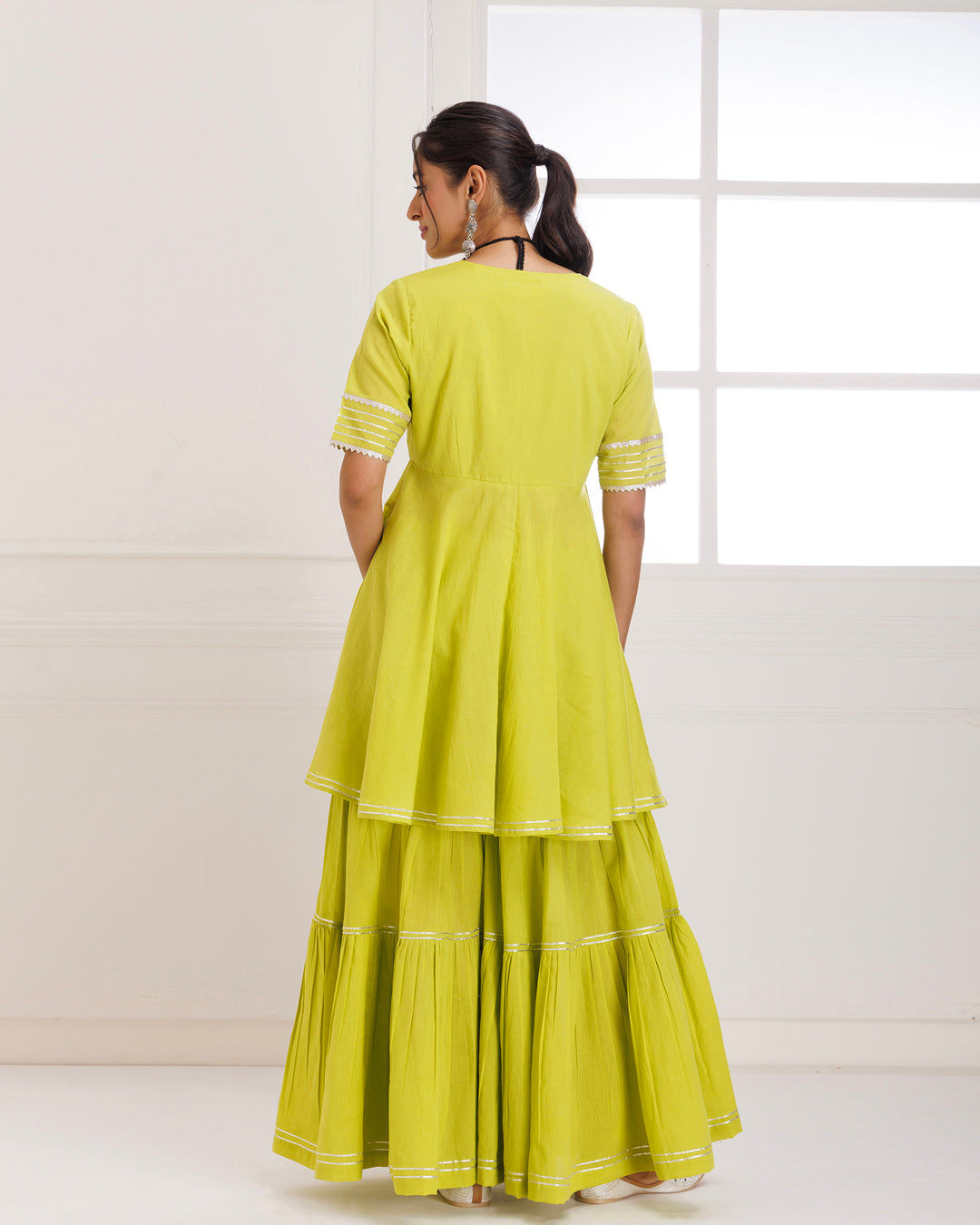 Panihari Green Gotapatti Sharara Set