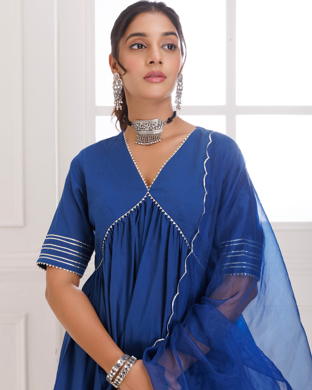 Panihari Blue Gotapatti Sharara Set