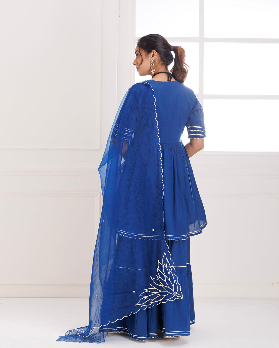 Panihari Blue Gotapatti Sharara Set