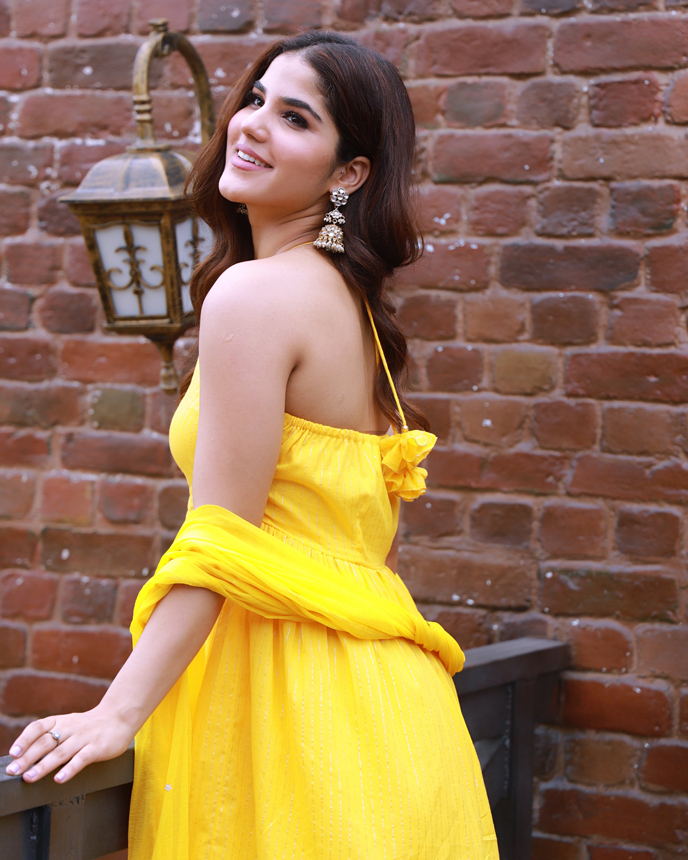 Sitara Yellow Lurex Sharara Suit