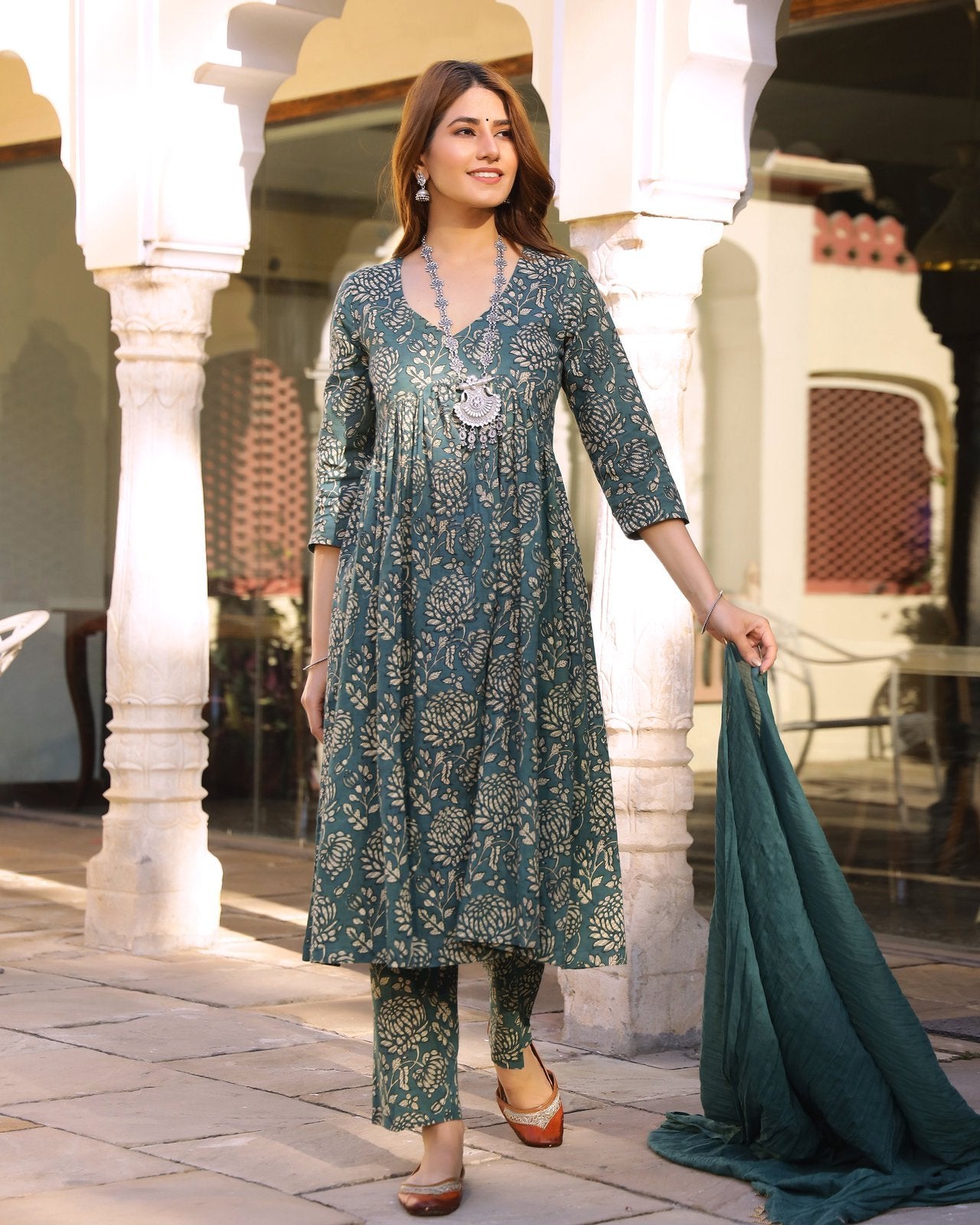 Punchy Dabu Print Kurta Pant Set