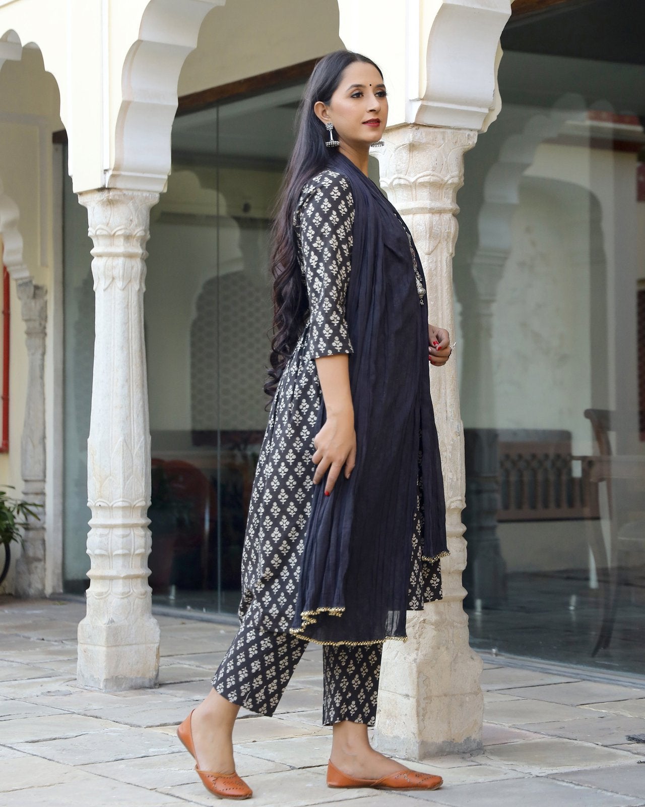 Fairy Dabu Print Kurta Pant Set