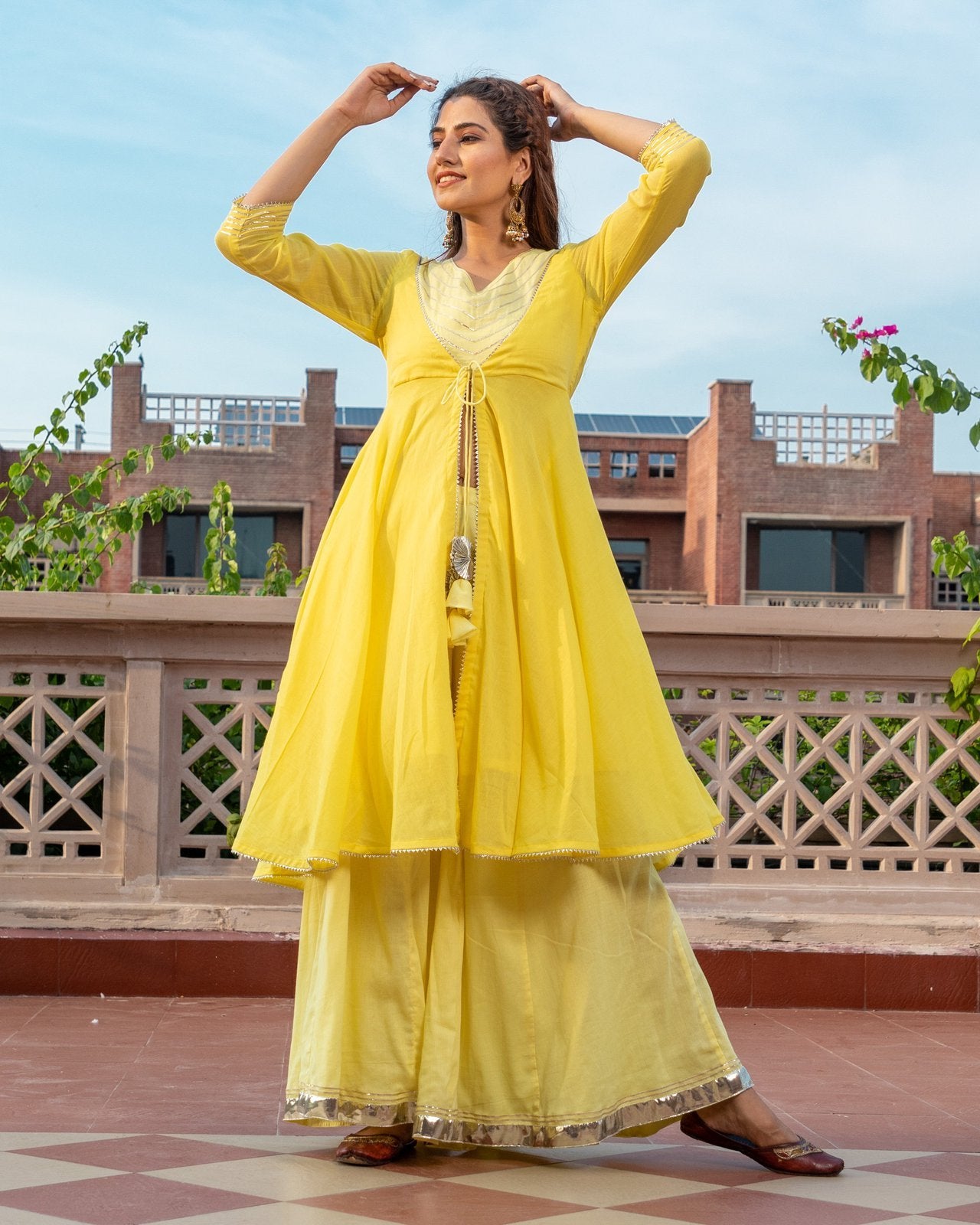 Yellow Kurta Palazzo