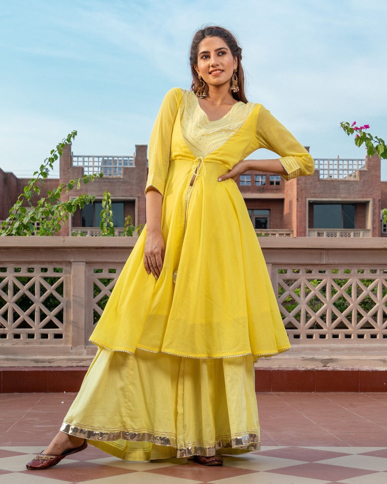Yellow Kurta Palazzo