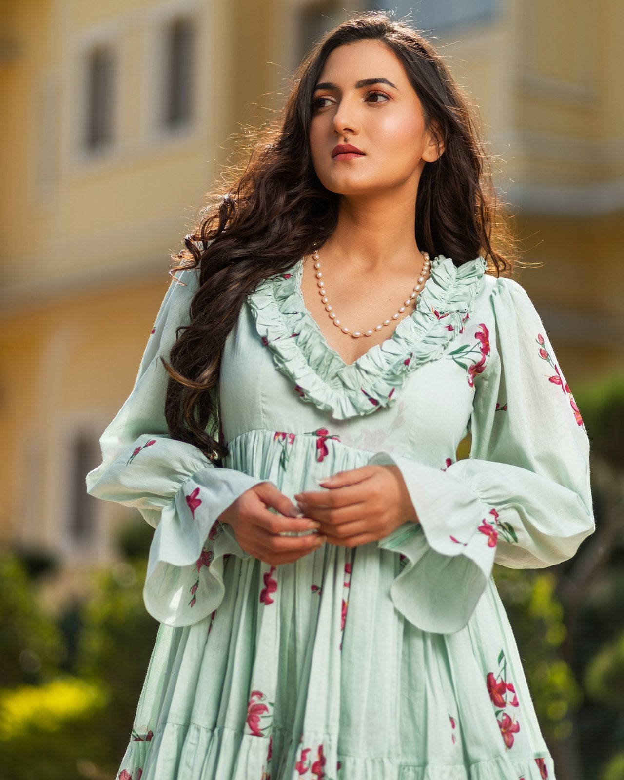 Poppy Hand Block Printed Mulmul Dress