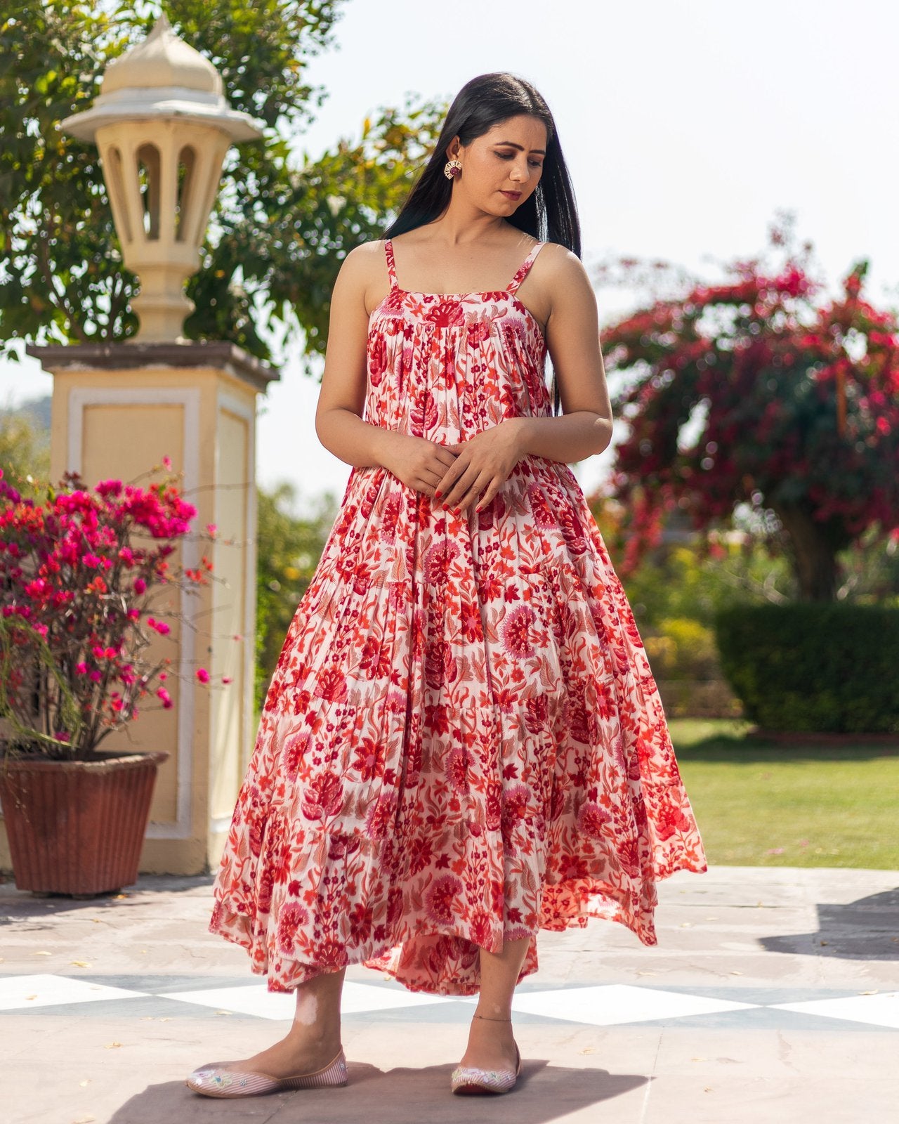 Holly Hand Block Printed Mul dress