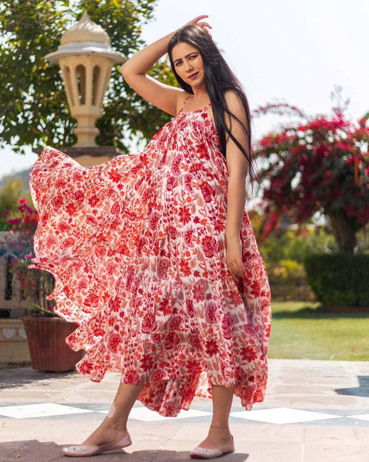 Holly Hand Block Printed Mul dress