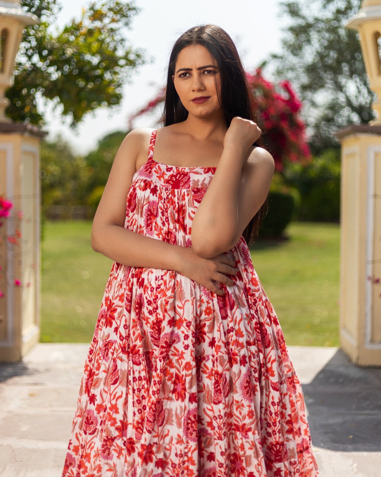 Holly Hand Block Printed Mul dress
