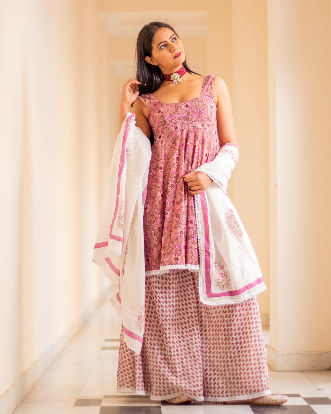Fairy Hand Block Print Sharara Set