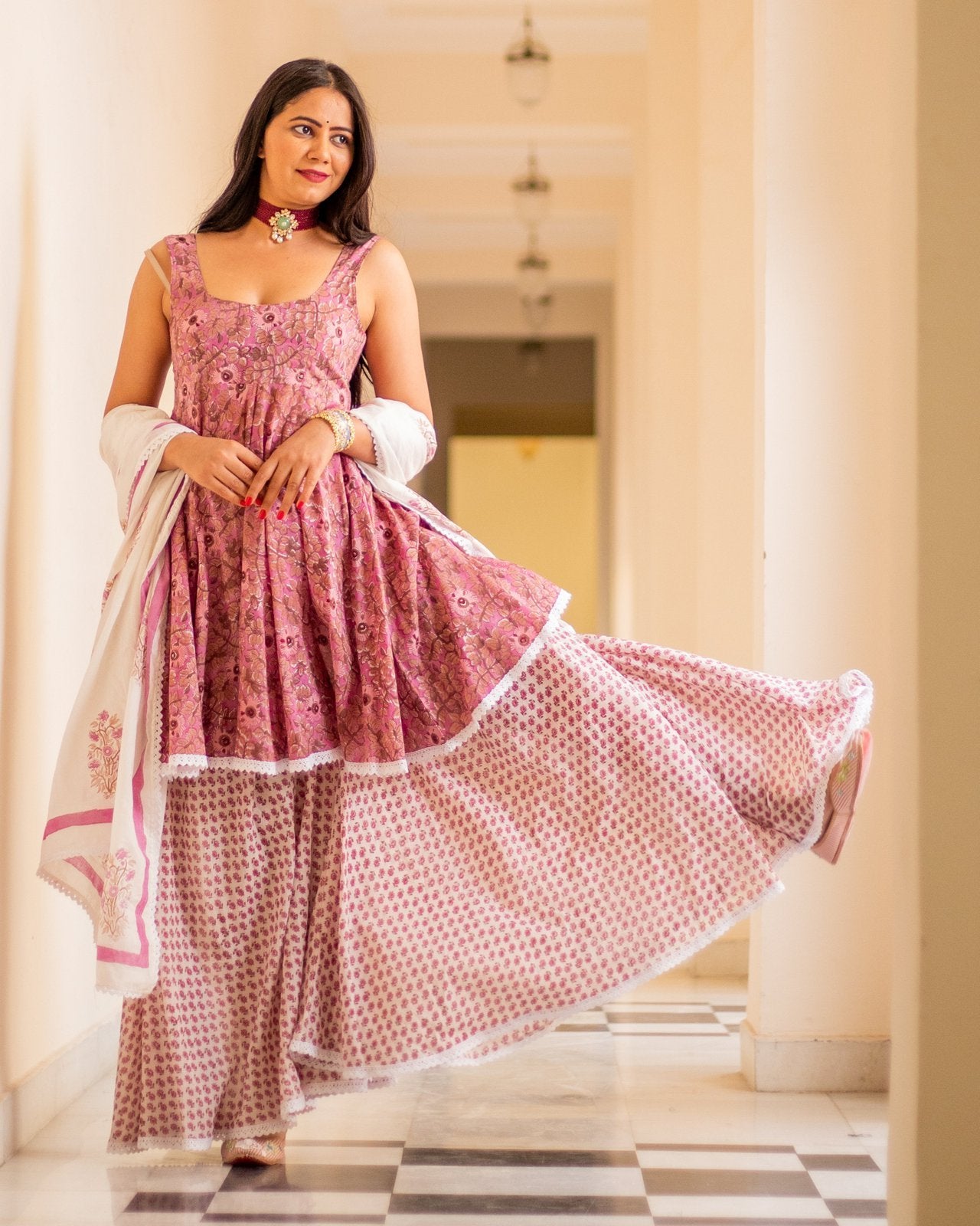 Fairy Hand Block Print Sharara Set