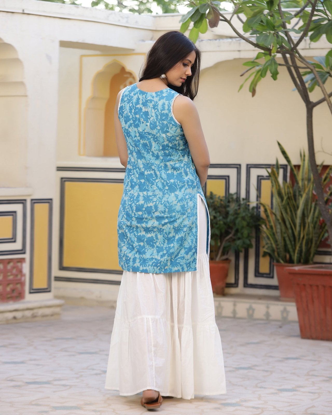 Pearly Dabu Print Kurta