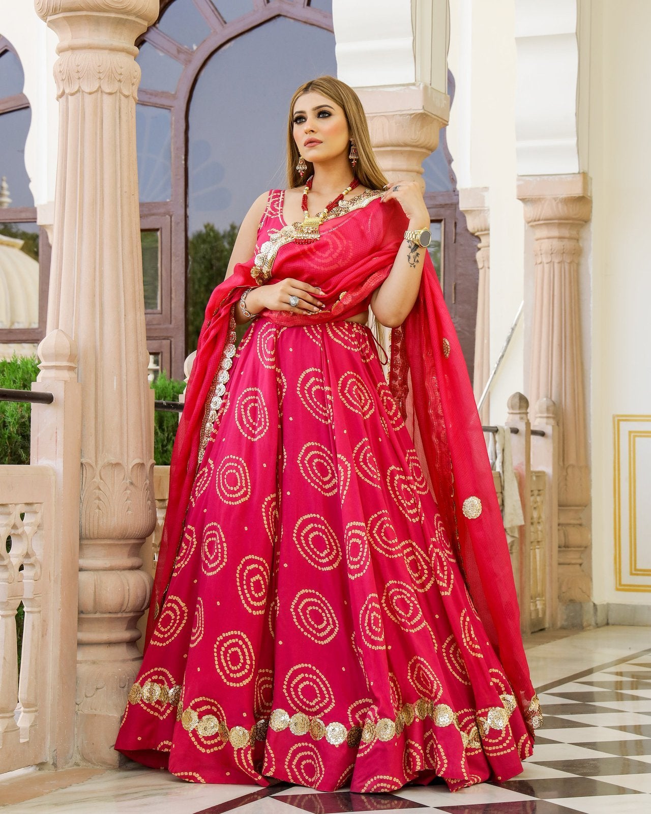 Rosy Lehenga Set