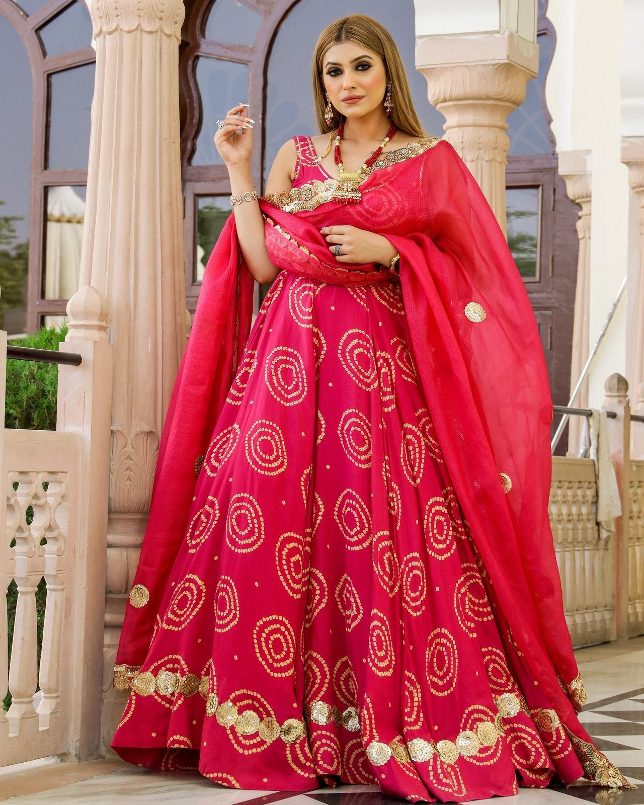 Rosy Lehenga Set