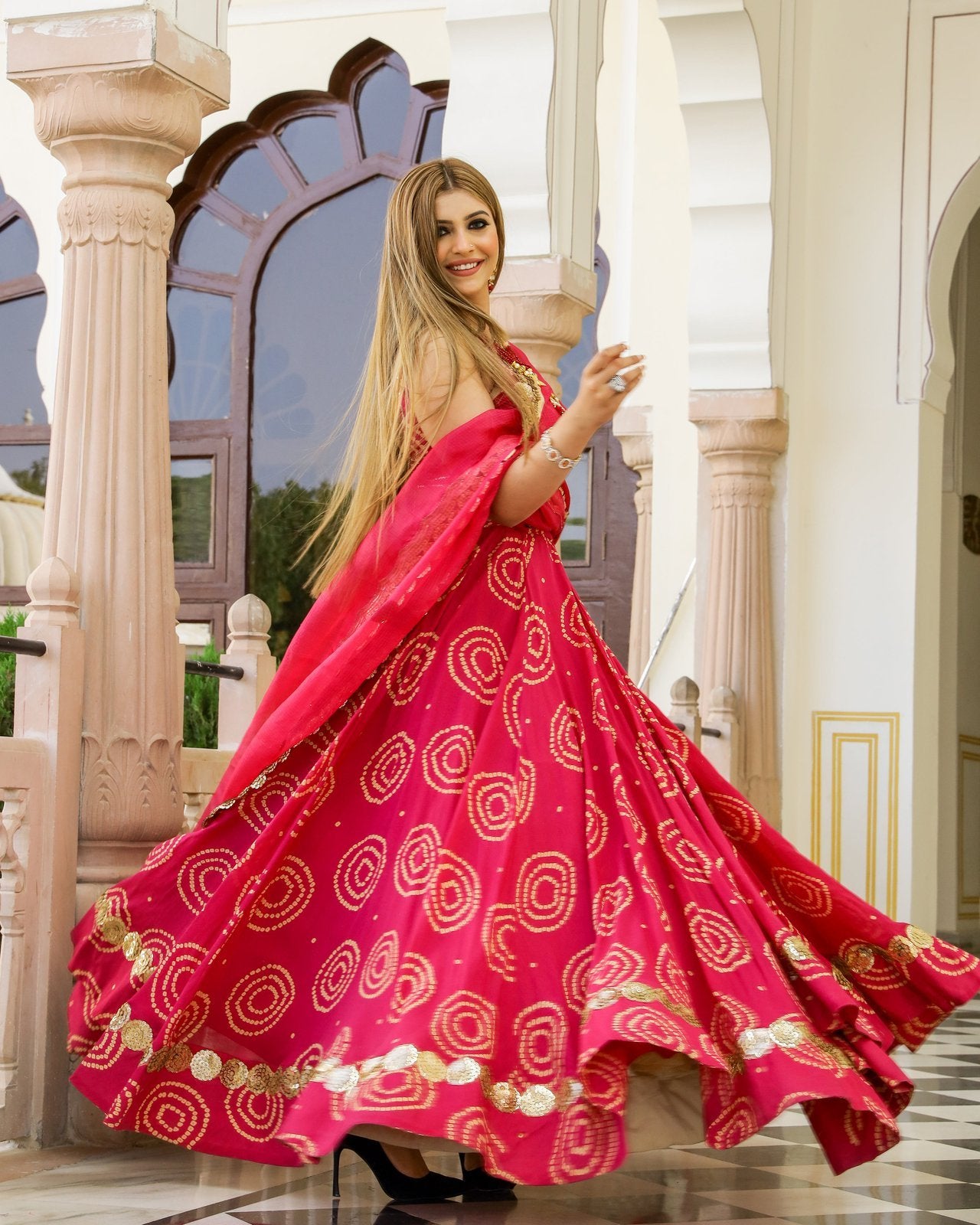 Rosy Lehenga Set