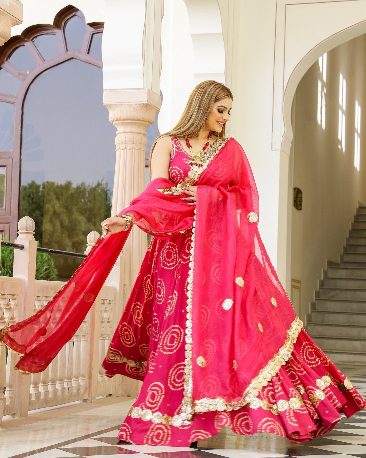 Rosy Lehenga Set