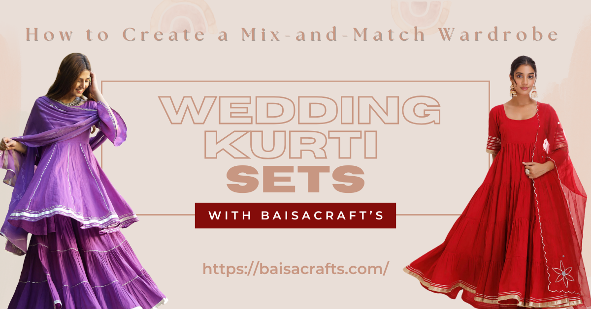 How to Create a Mix-and-Match Wardrobe with BaisaCraft’s Wedding Kurti Sets