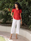 Red Solid  Modal Top