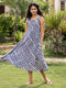 Indigo Dabu Hand Block Printed  Modal Maxi Dress