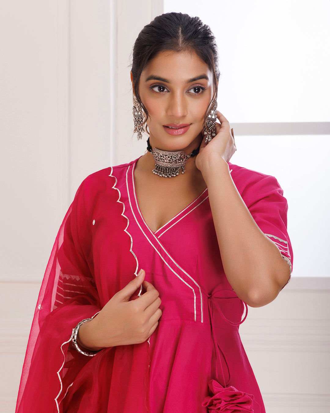 Panihari Magenta Gotapatti Sharara Set