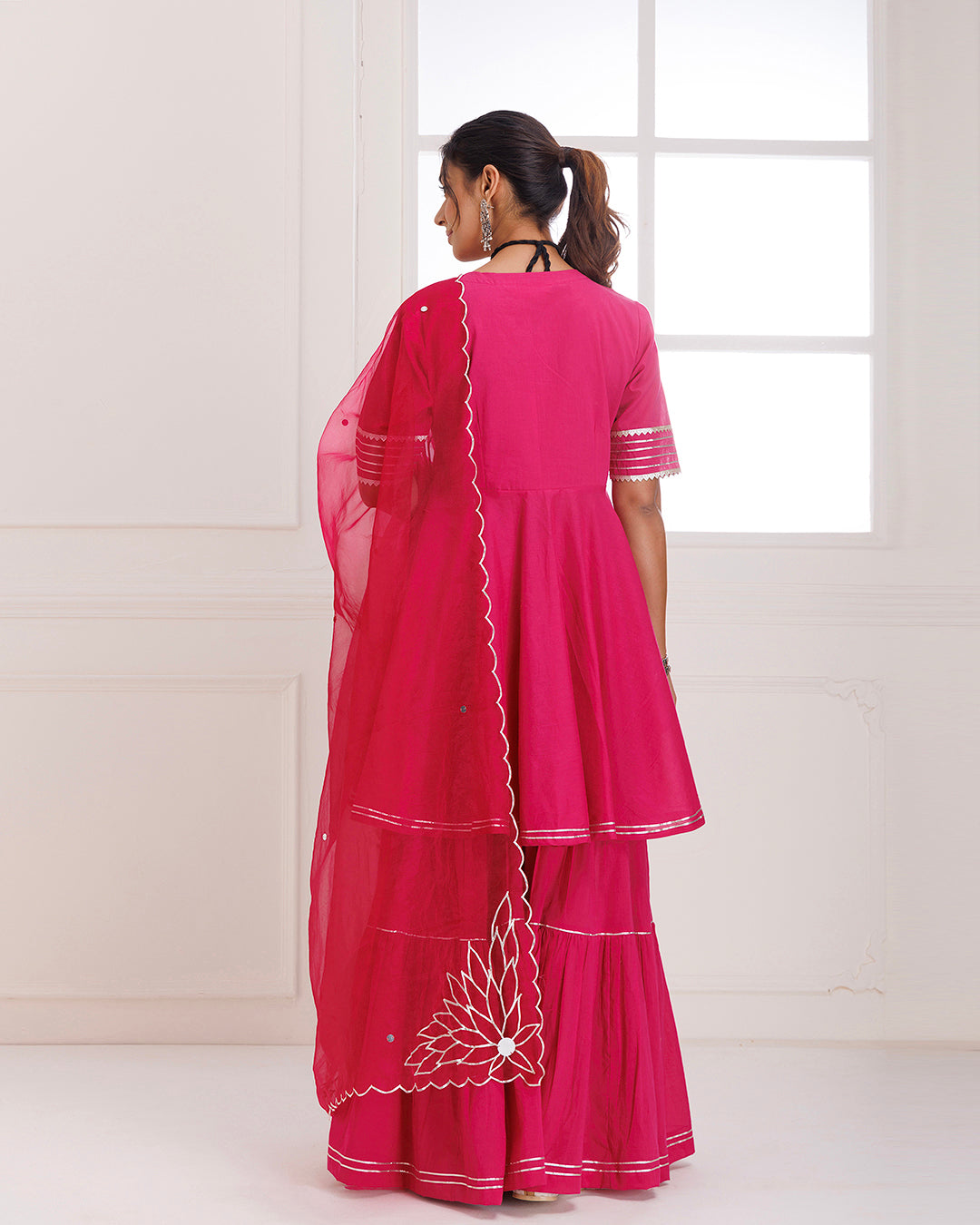 Panihari Magenta Gotapatti Sharara Set
