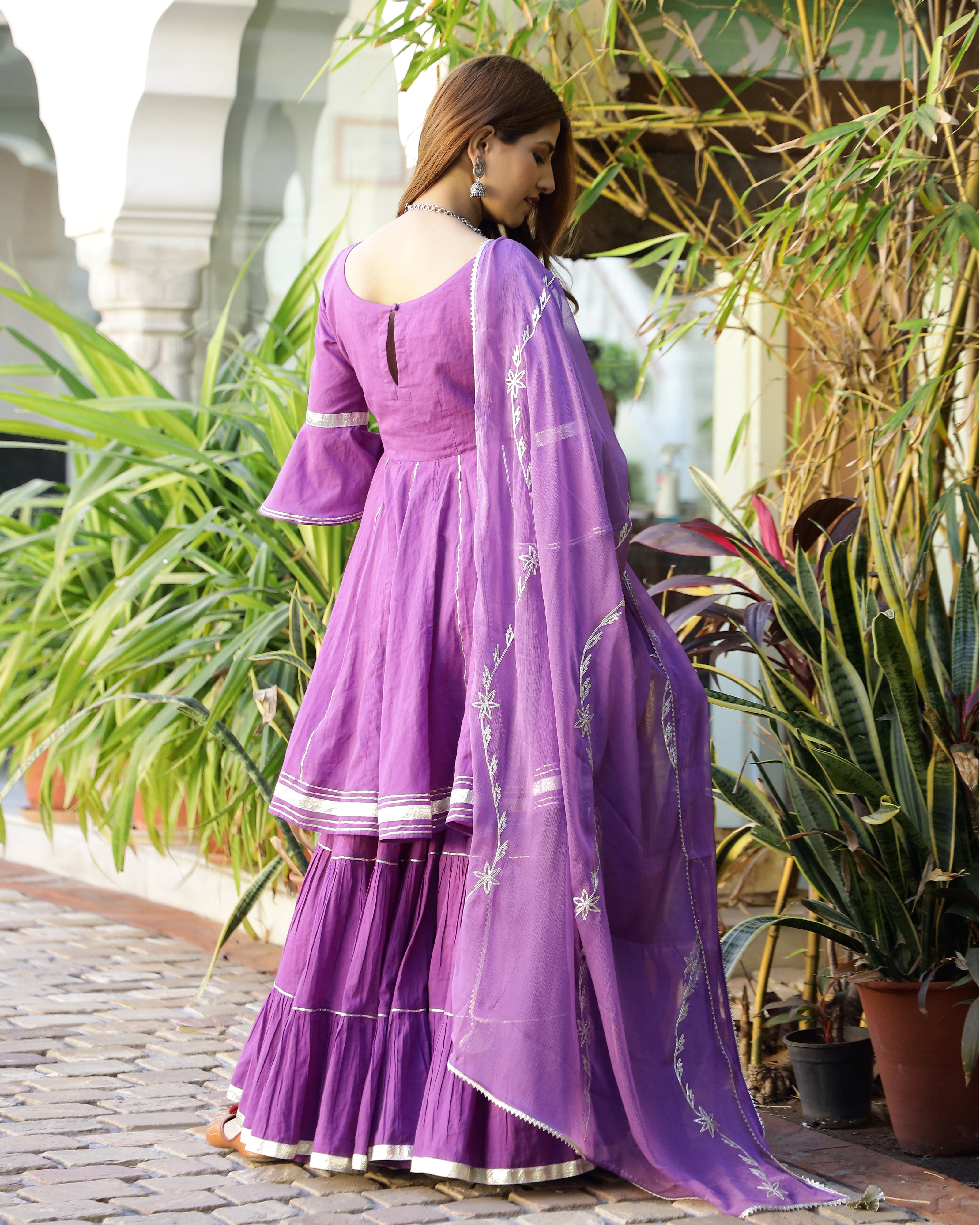 Violet Gotapatti Sharara Set