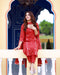 Heer Red Hand Embroidered Silk Kurta Pant with Hand Painted Dupatta