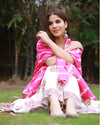 Bahaar Magenta Handblock Printed Sharara Suit Set