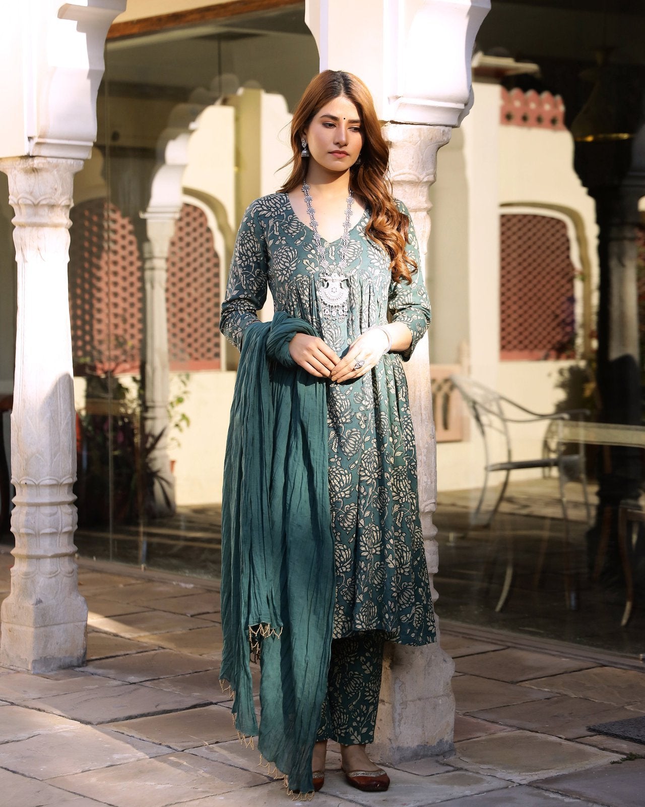 Punchy Dabu Print Kurta Pant Set