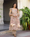 Joy Handblock Printed  Anarkali Kurta Pant Set  ( Set of 3 )