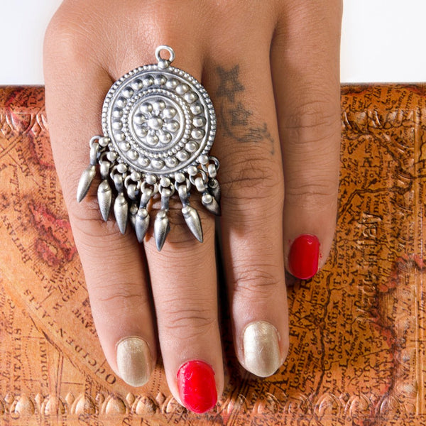 Silver Tribal Ring -4