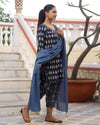 Dishy Bagru Print Straight Kurta Pant Set ( Set of 3 )