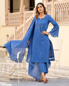 Daksha Mul Embroidery Kurta Pant Set ( Set of 3 )