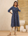 Dabu Hand Block Printed Cotton Kurti